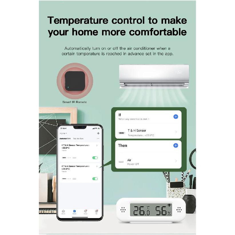 Tuya Zigbee 3.0 Temperature Humidity Sensor APP Remote Control Thermometer Hygrometer Work With SmartLife Alexa Zigbee2Mqtt ZHA