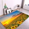 Yellow Sunflower Girl Room Carpet Nordic Cute Floral Rug Bedroom Bedside Mat Decoration Rooms Kitchen Floor Mat Balcony Rug