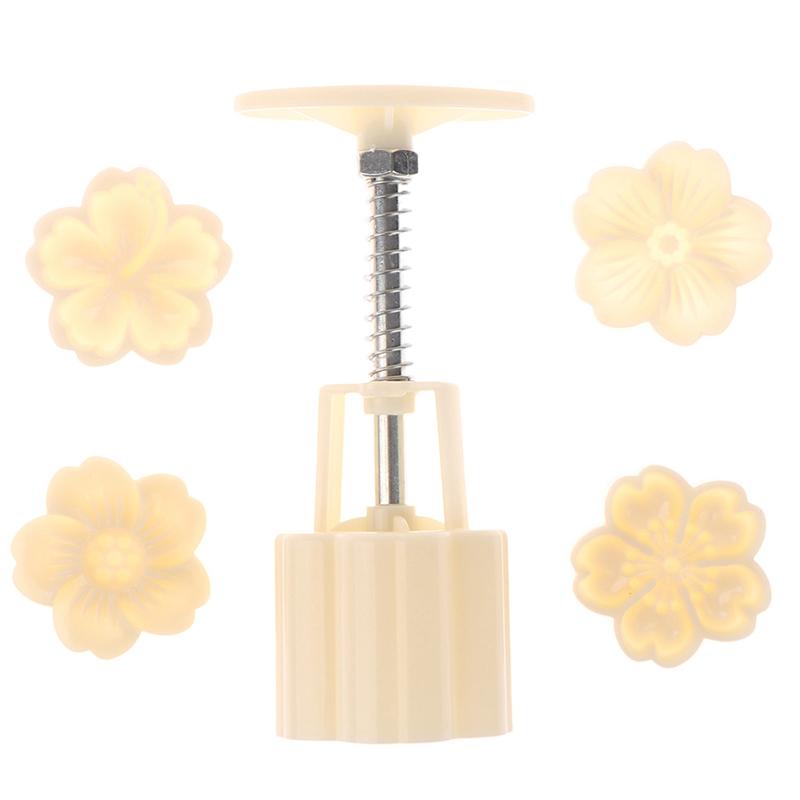 4 шт./набор формочек для лунного пряника Cherry Blossom Mold 3D Ручной пресс Инструменты для выпечки