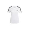 Three-Stripe Short Sleeve Sport Tee Women Tops White GL0783