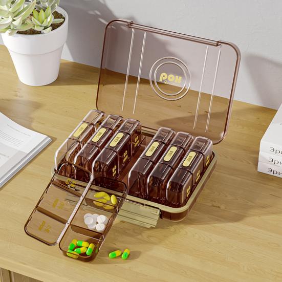 Органайзер для таблеток, 21/28, сетка, пряжка, независимая крышка, хорошая герметичность, легкий доступ, пылезащитный чехол для планшета на 7 дней, еженедельно, канцелярские товары