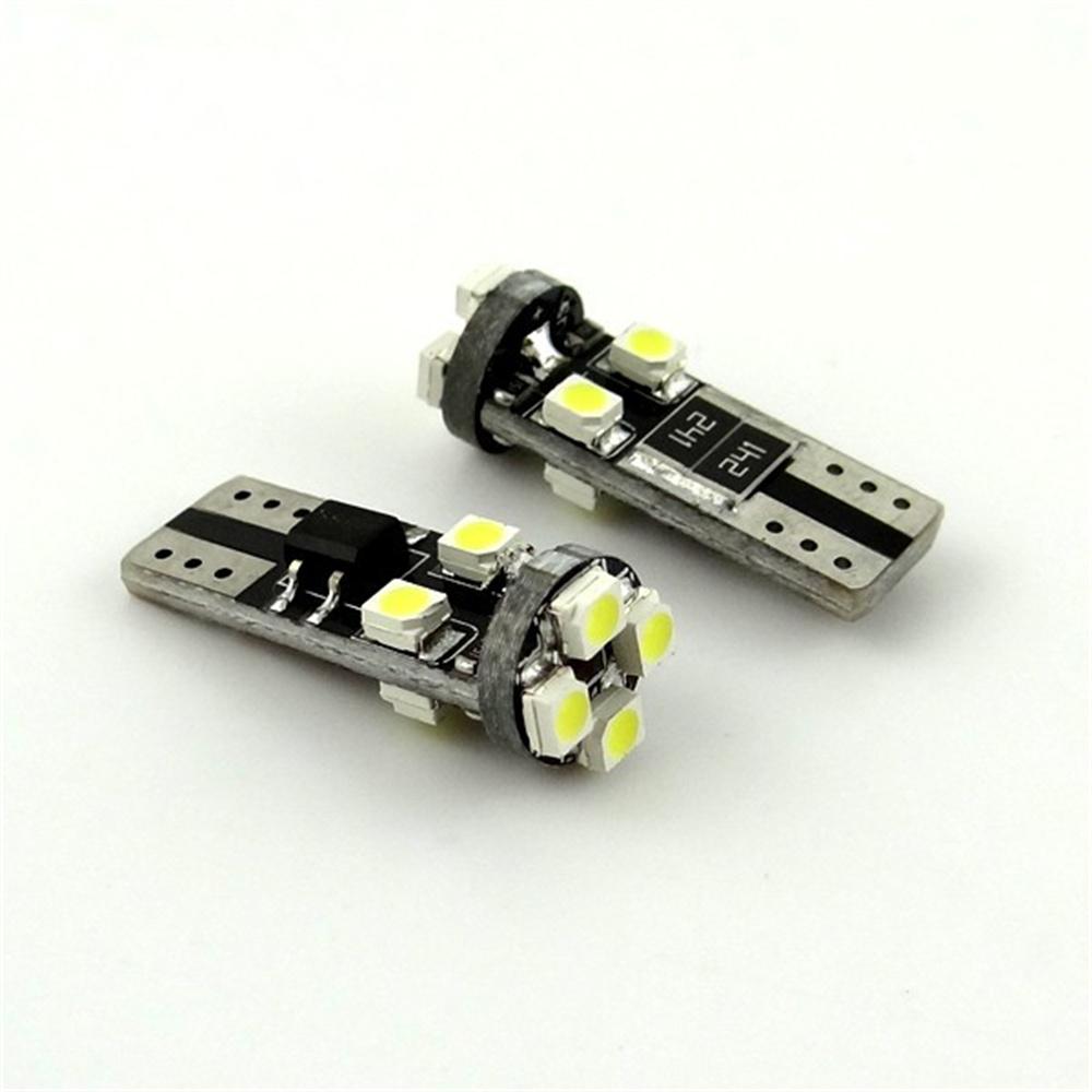 10 шт. W5W 194 168 T10 8SMD Canbus Светодиодная лампа для салона, купольная, для чтения