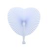 White Blank Fan Heart Shaped Accordion Paper Fans Hand Crafts Folding Fan  For Birthday Wedding