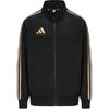 Adidas Retro Sports Stand Collar Zipper Long Sleeve Jacket Unisex Jacket Black Gold TR30JT-BG