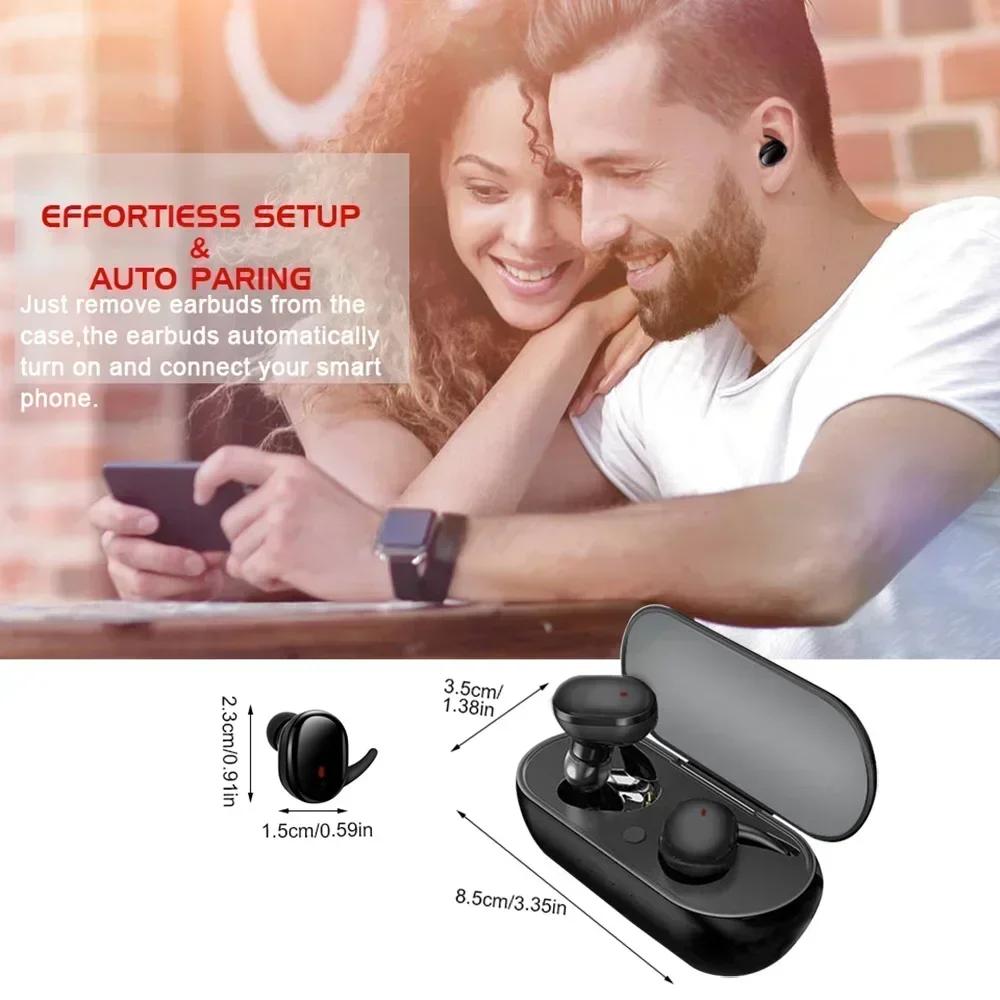 Y30 TWS Bluetooth Earphones 5.0 Wireless Stereo Earbuds In-ear Noise Reduction Waterproof Headphones With Charging Case PK y50