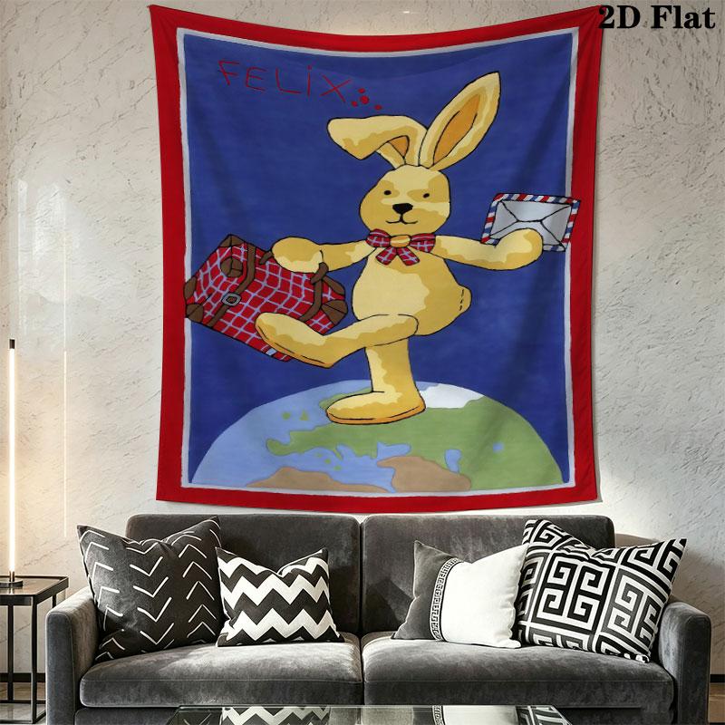 Felix Brave Wall Tapestry Aesthetic Wall Hanging Printed Fabric Blanket Decorative Tapestries for Bedroom Living Room Home Decor