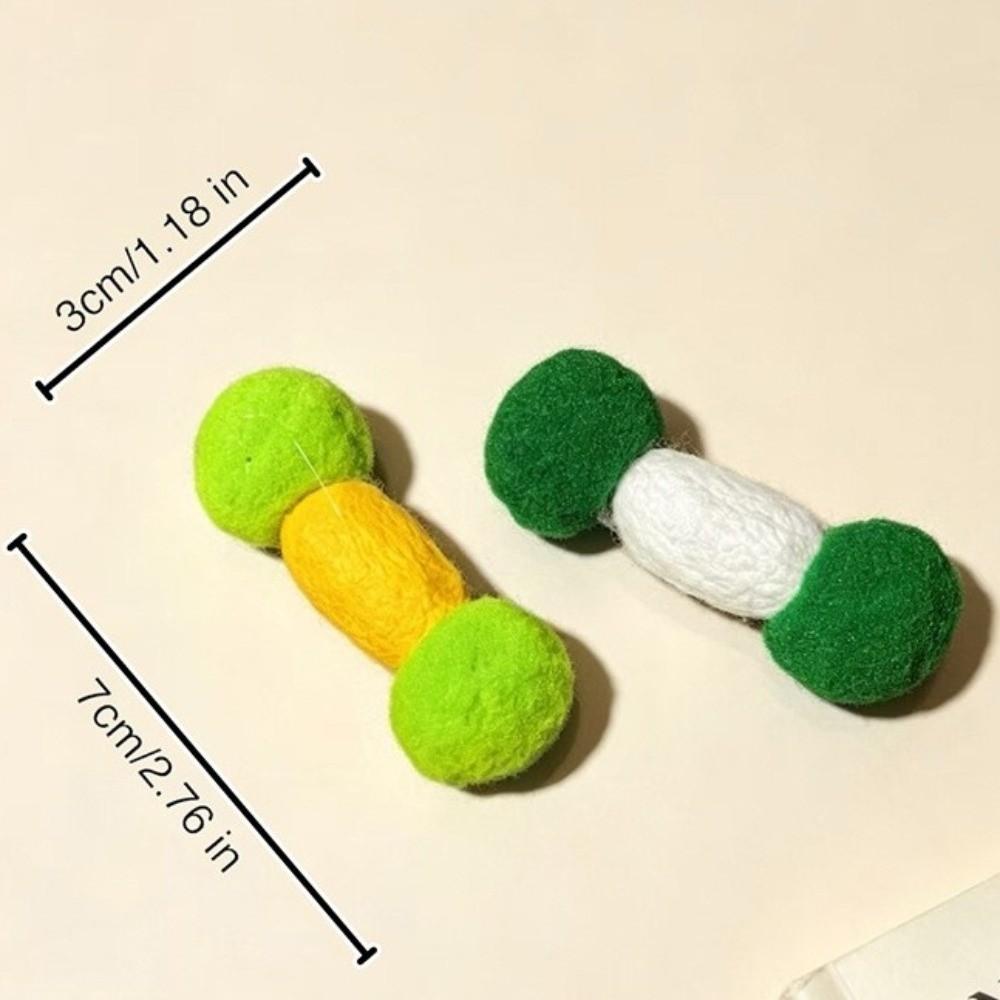 2PCS Soft Plush Cat Chew Toys Bite-Resistant Interactive Cat Toys Cat Teaser Toy Indoor Use