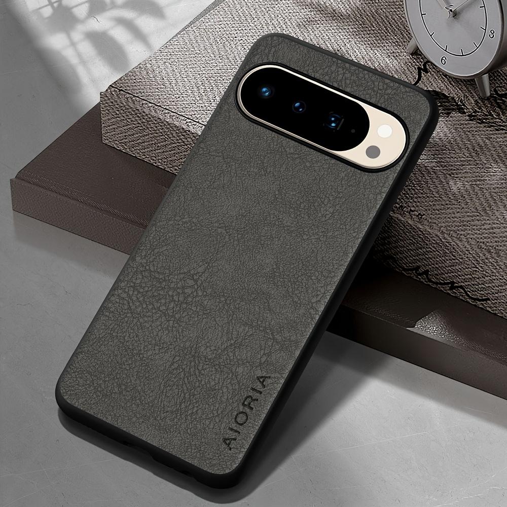Phone Case: Luxury Retro Synthetic Leather Phone Case for Google Pixel 10 Pro XL 10A Matte Soft Bumper Hard Back Cover Fashion Protective Case