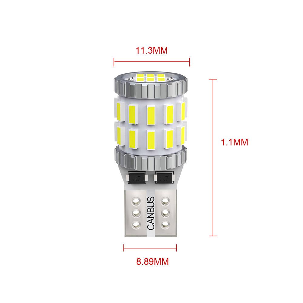 2 шт. T10 W5W светодиодные лампы Canbus 168 194 3014 SMD клиновидные габаритные огни подсветка номерного знака габаритные огни лампы для чтения белые