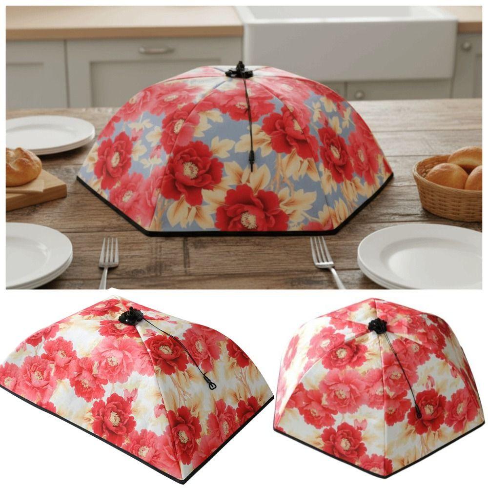 Breathable Dining Table Cover Round/Square Foldable Leftovers Food Cover Anti-mosquito Full Surround Protection
