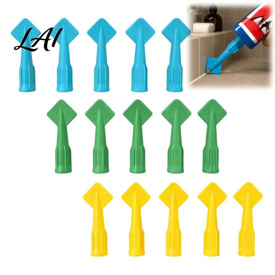 Seal Dresser for Home Improvement 5Pcs Caulk Tip Tools Caulking Tips Set with Nozzle Adapter Plastic Durable Glue Spreading Applicator Reusable