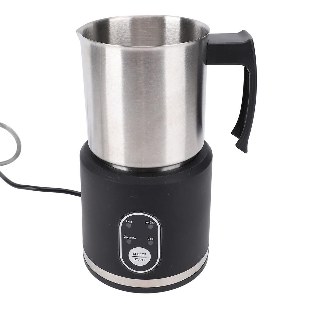 Electric Milk Frother 4 In 1 Stainless Steel Large Capacity Detachable Electric Hot Cold Foam Maker