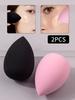 2PCS Makeup Sponge,Dry & Wet Dual-Use Beauty Egg-No Powder Waste,Suitable for Foundation/Concealer,Beginner-Friendly Makeup Tool