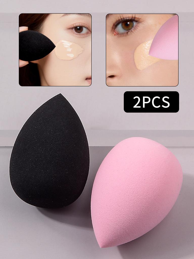 2PCS Makeup Sponge,Dry & Wet Dual-Use Beauty Egg-No Powder Waste,Suitable for Foundation/Concealer,Beginner-Friendly Makeup Tool