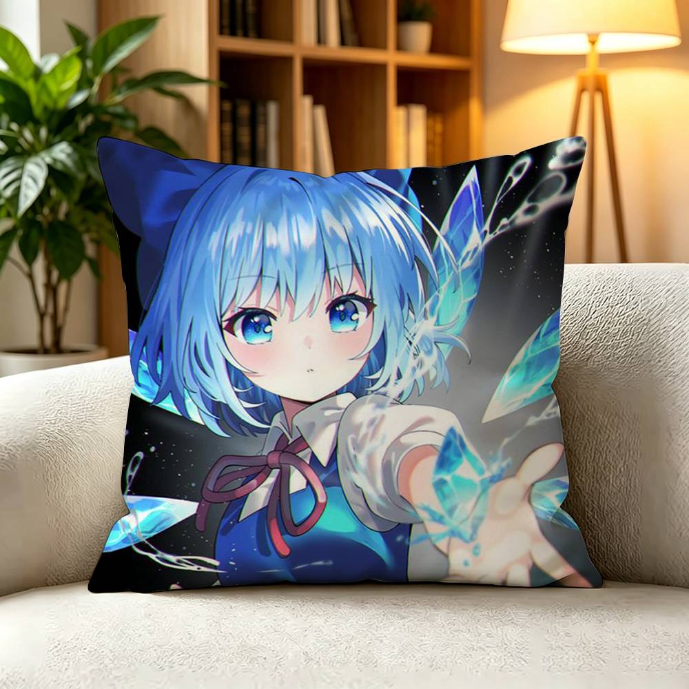 TTouhou Anime Game Character  Pillow Case Square DoubleSided Sofa Cushion Cover Bedroom Bedside Pillow