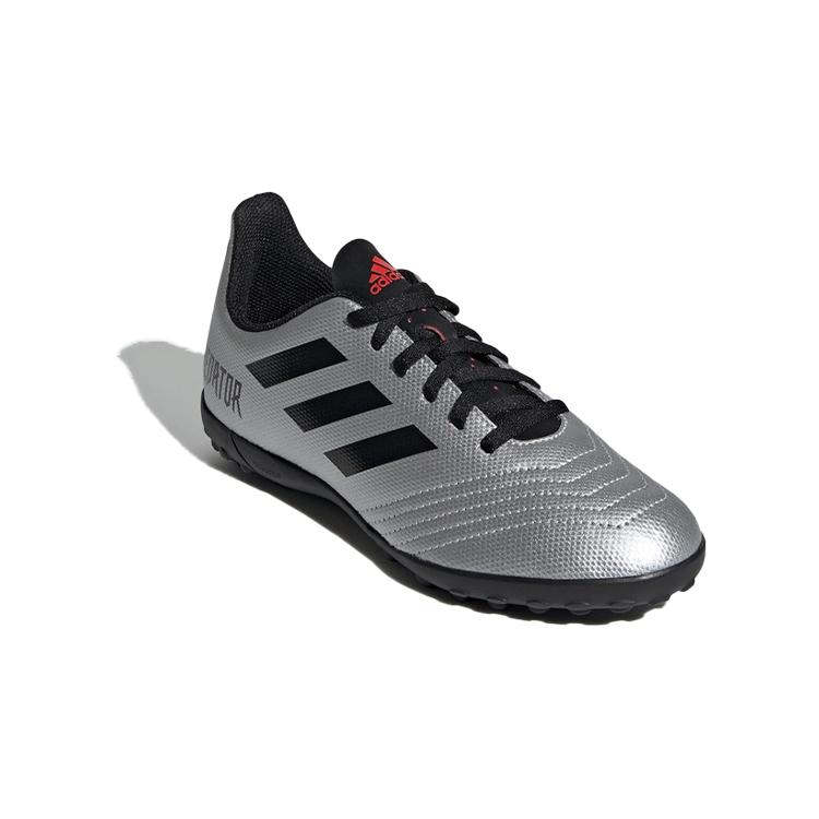 adidas Predator19.4 Скользкие Устойчивые к истиранию Низкие Детские Футбольные Бутсы Серебристо-Черные G25825