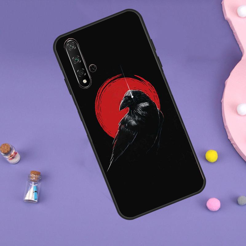 Чехол Ворон Ворона Темный Череп Для Huawei P30 P20 P40 Lite Nova 5T 11i 8i 3i 9 10 SE 11 Pro Y90 Y70 Y61 Y60 Y91