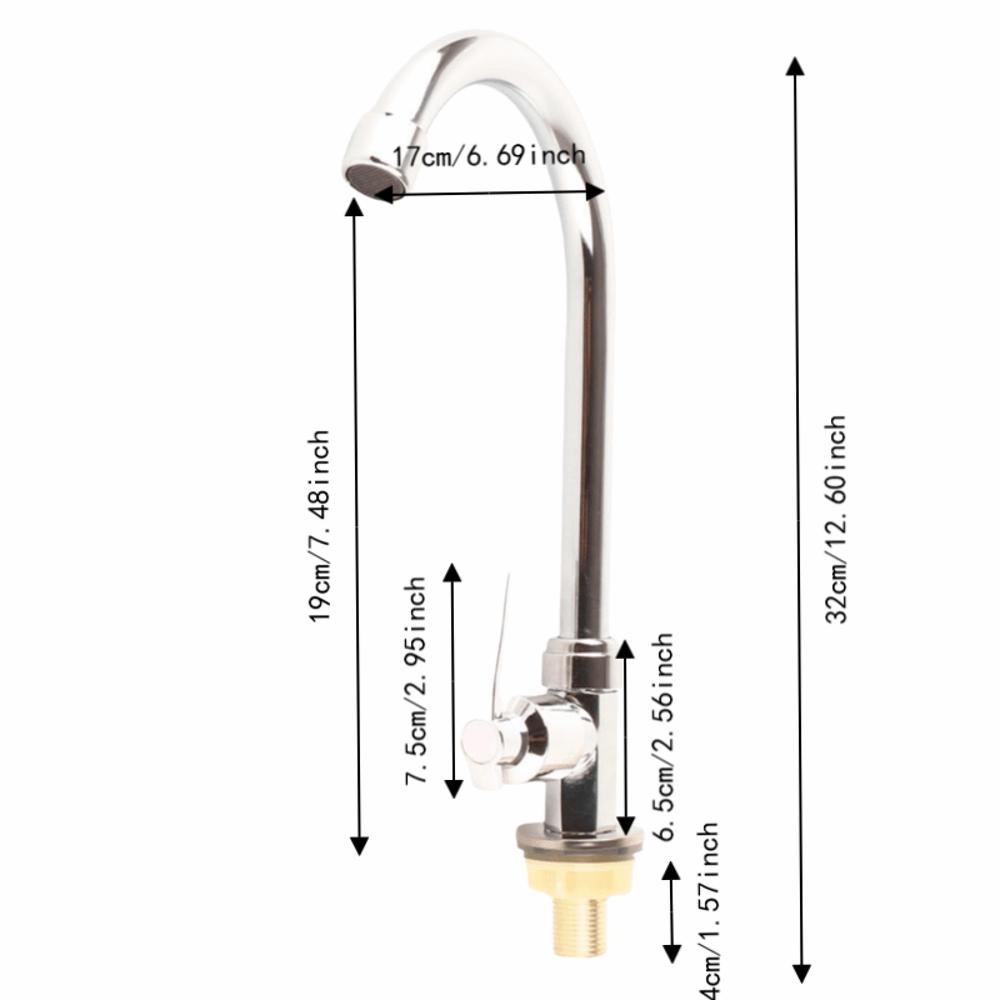 Zinc Alloy Faucet Tap Single Cold Water Water Tap Durable Sink Tap Bar