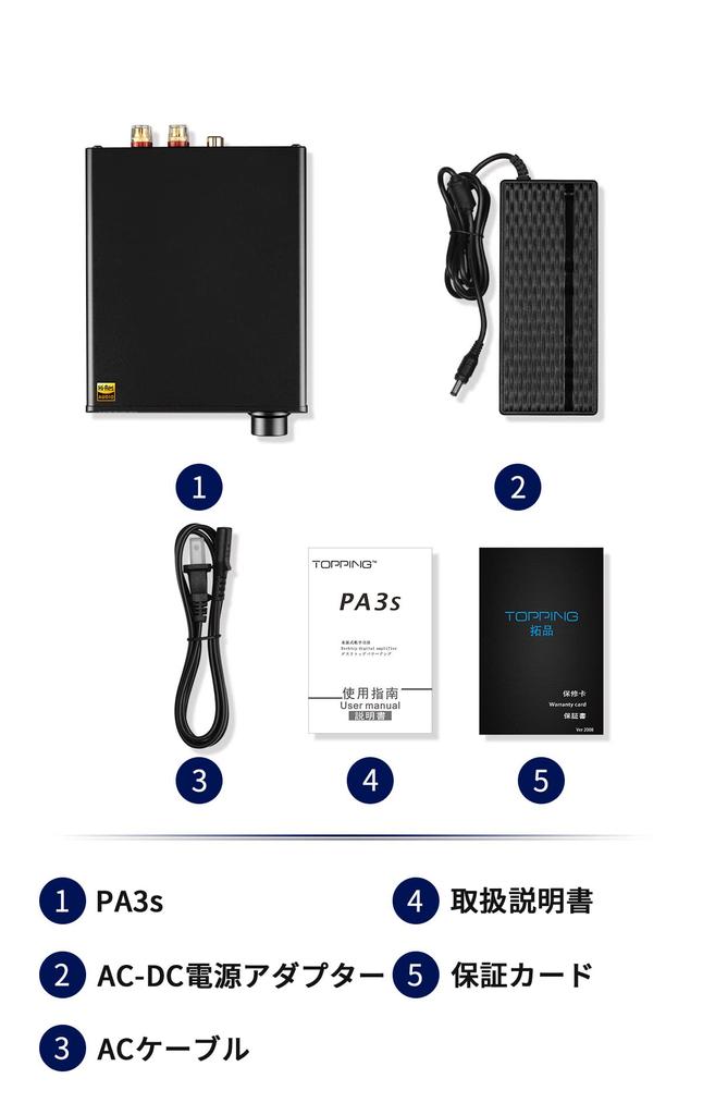 Topping PA3S Полный балансный усилитель мощности класса D, совместимый с входами RCA+TRS (СЕРЕБРЯНЫЙ)