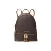 Рюкзак Rhea Monogram Винтажный Color Block для поездок на работу с застежкой-молнией Женский рюкзак Темно-коричневый 30S7GEZB1B200