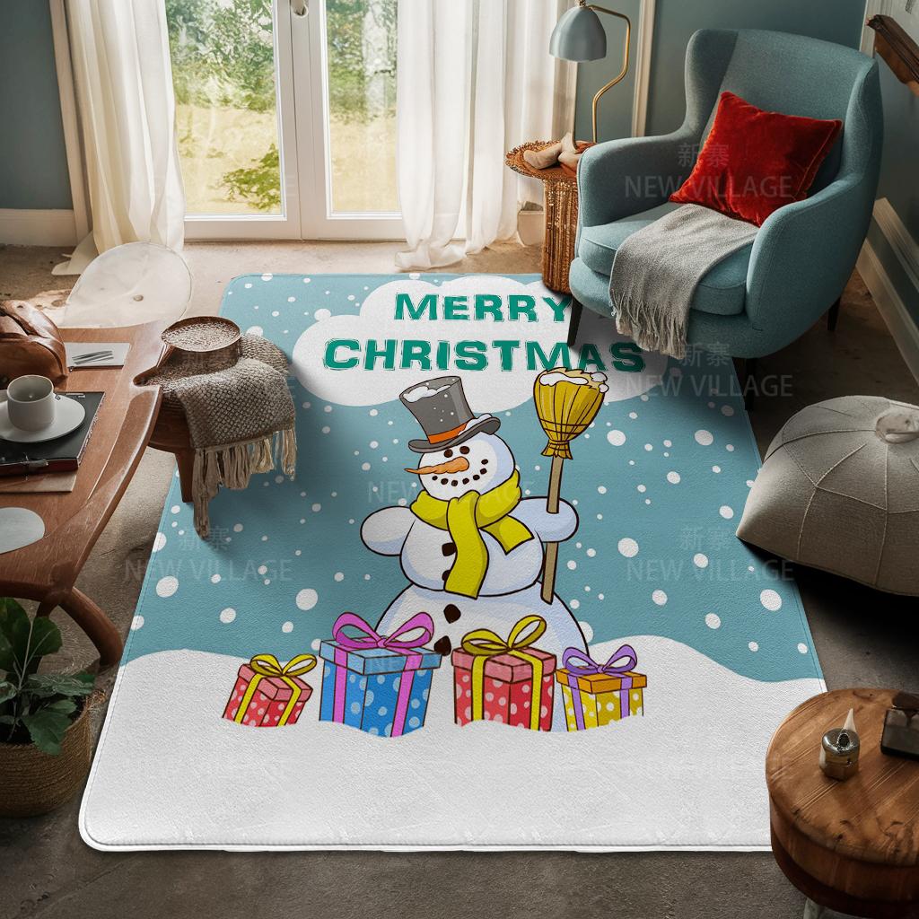 Ковер у входа в дом Домашний коврик у двери Гостиная Ванная Комната Ноги ванная комната Нескользящие коврики с водопоглощением для ванной Счастливого Рождества зима