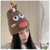 Новая забавная вязаная шапка Осень Зима Ветрозащитная шапка бини Защита от холода Аксессуары для фестиваля Теплая шапка Шапка бини Шапка бини 2025