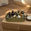 Christmas Manger Decorations Mini Nativity Set in Tin Box, 3D Printed Pocket Scene Set, Small Portable Story Holy Family Jesus Figurines, Easter