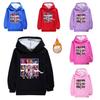 5036 Теплый бархатный детский Kpop худи для девочек с принтом Руми Зои Мира и длинными рукавами для зимы