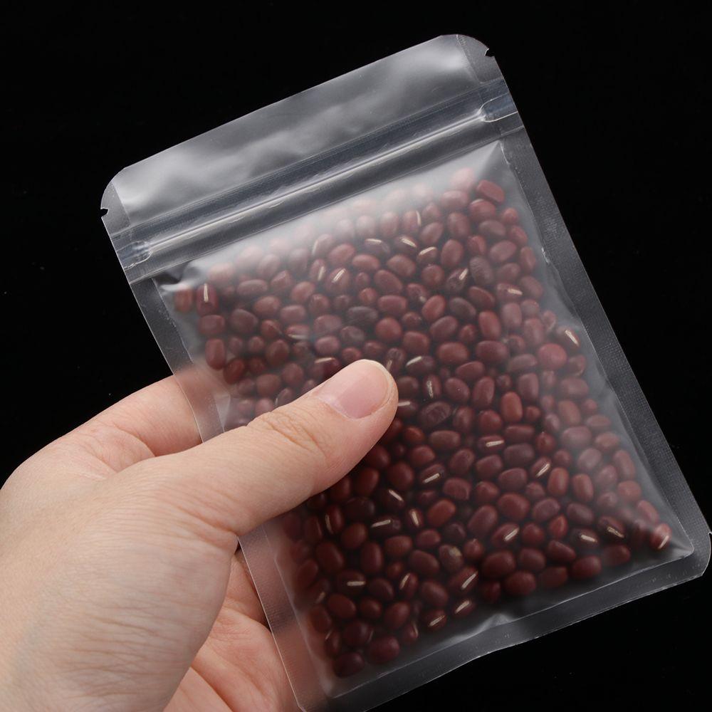 20 Pcs Pack Waterproof Transparent Self Seal Packaging Bag Zipper Storage Reclosable Pouches
