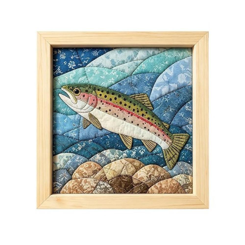 Handmade Fabric Mosaics Kit Cut Cloth DIY Fabric Craft Fabric Embroidery Kit Wall Art Craft