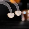Sweet Cute Heart Earings for Girls Micro Pave Cubic Zirconia Jewelry New Fashion Korean Statement Ear Studs Gold-Plated