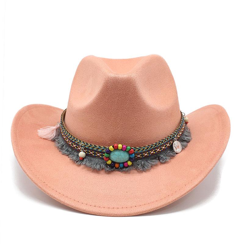 Замшевая шляпа Jazz Hat Western Cowboy Hat Men's British Gentleman's Top Hat Big Brim Outdoor Sun Hat