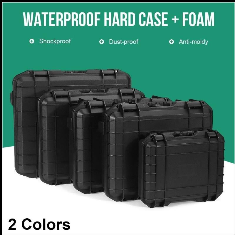 5 Sizes Solid Waterproof Protective ABS Safety Tool Case Box Camping Traveling Storage Case Vehicle Kit Box Sealed Safety Equipment Case