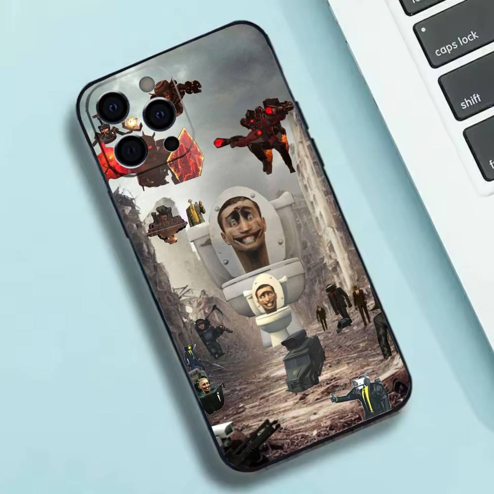 Пародия Мемы Skibidi Toilet Чехол для телефона Силиконовый Мягкий Для IPhone 17 16 15 14 13 12 11 X XR Plus Pro Max Plus