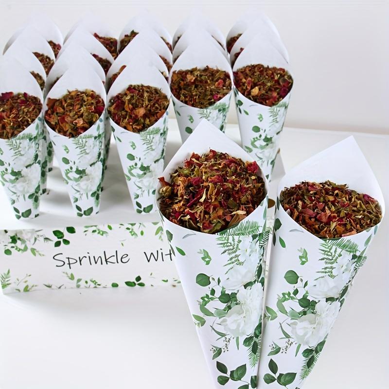 Wedding Cones Kraft Paper Cone Holder, Confetti Cones Box Tray for Wedding Party Ceremony, Table Centerpiece Decoration