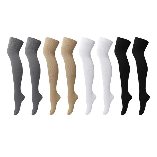 1 Pair Compression Stockings Women Men Thigh High Closed Toe 20-30 MmHg Graduated Support Compression Socks