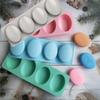 Силиконовая форма для мыла с 4 отверстиями, овальная, круглая, квадратная, самодельная форма для мыла, самодельная форма для украшения восковых свечей, инструментов для торта