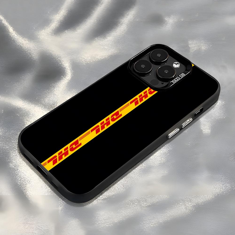 Чехол для телефона с логотипом бренда DHL Для IPhone17 Air 16 15 14 Plus 13 12 11 Pro 7 8 XS Max XR Серебристый Черный Бампер