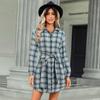 Casual  Shirt Dress Autumn Women Long Sleeve Maxi Dresses Laides Turn-down Collar Office Dresses