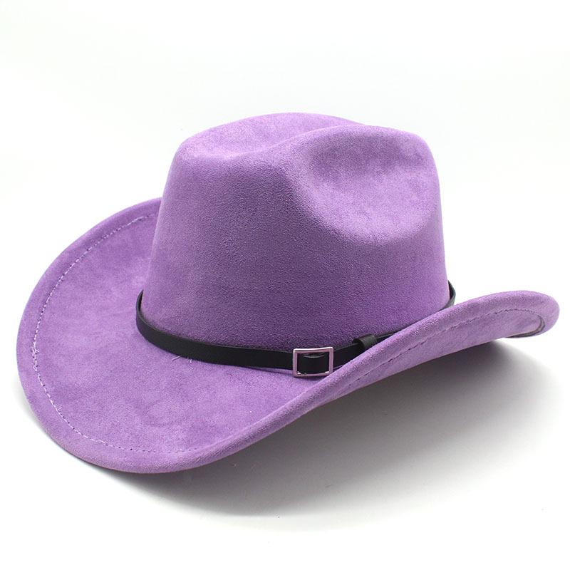 Big Edge One-Word Top Suede Western Cowboy Top Hat Jazz Hat Fashion Hat Retro Hat