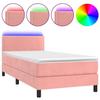 Maison Exclusive - Sommier à lattes de lit avec matelas LED Rose 100x200cm Velours