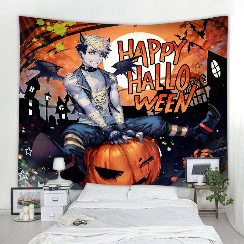Тыква Хэллоуин вечерние украшения гобелен Мандала Бохо гобелен арт-деко одеяло занавеска висит дома спальня