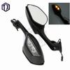 Compatible Reflector Turn Signal for Kawasaki ZX10R (2011-2015) Aftermarket Rearview Mirror
