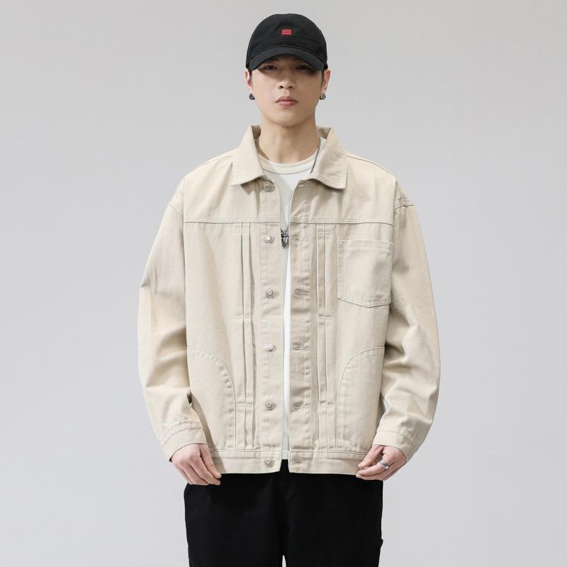 Джинсовая куртка мужская весенняя новая свободная модная брендовая красивая джинсовая куртка весенне-осенняя мужская рабочая куртка модная