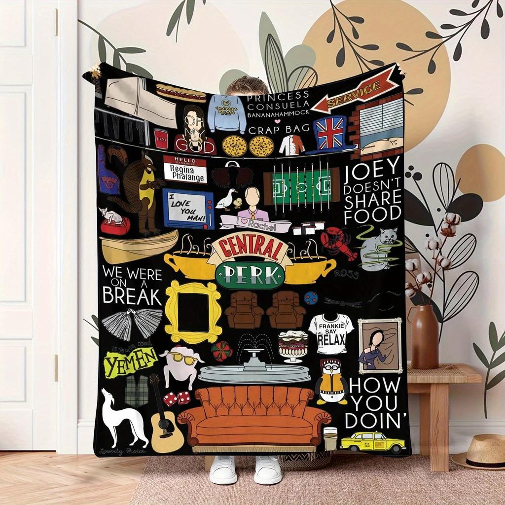 Подарок другу Одеяло Телешоу-Санта-Клаус пришел в большой дом Диван Спальня Фильмы Игры и путешествия Рождественские украшения