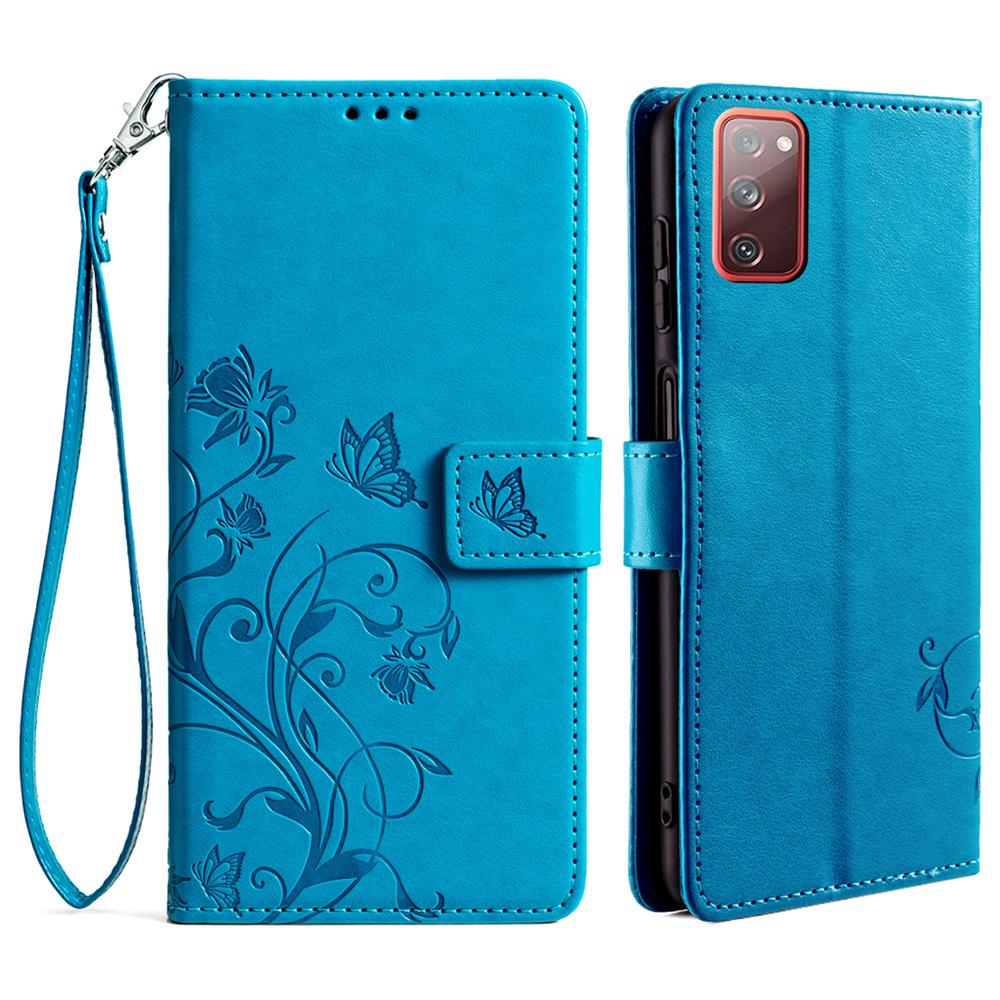 Для Samsung Galaxy S20 FE/S20 FE 5G/S20 FE 2022/S20 Lite Чехол Бабочка Цветок PU Кожа Чехол для телефона Онлайн Покупки Оптом