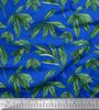Синяя полиэфирная креповая ткань с листьями манго и принтами на метр 42 дюйма