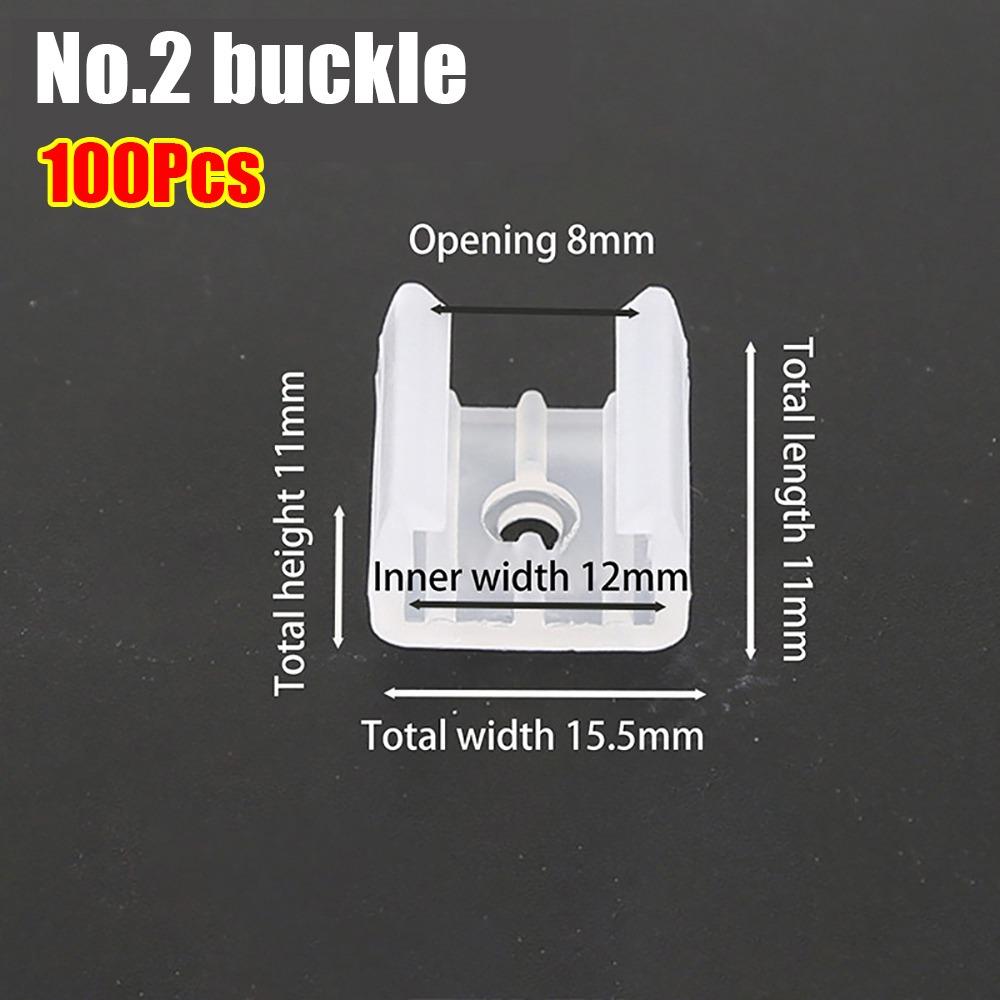 100Pcs 220V Flexible COB LED Strip Fixed Clips Plastic Lamp Holder Fitting Light Mounting Buckle 8-20mm 5050/5730/2835