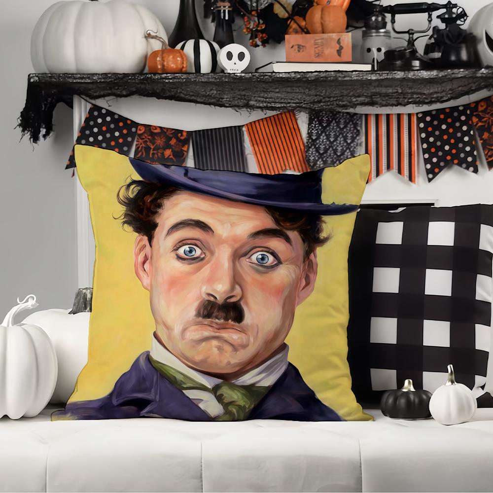 Mime C-Charlie C-Chaplin Pillow Case Office Cushions Suitable For Sofa Car Bedroom Decorative Cushion Cover