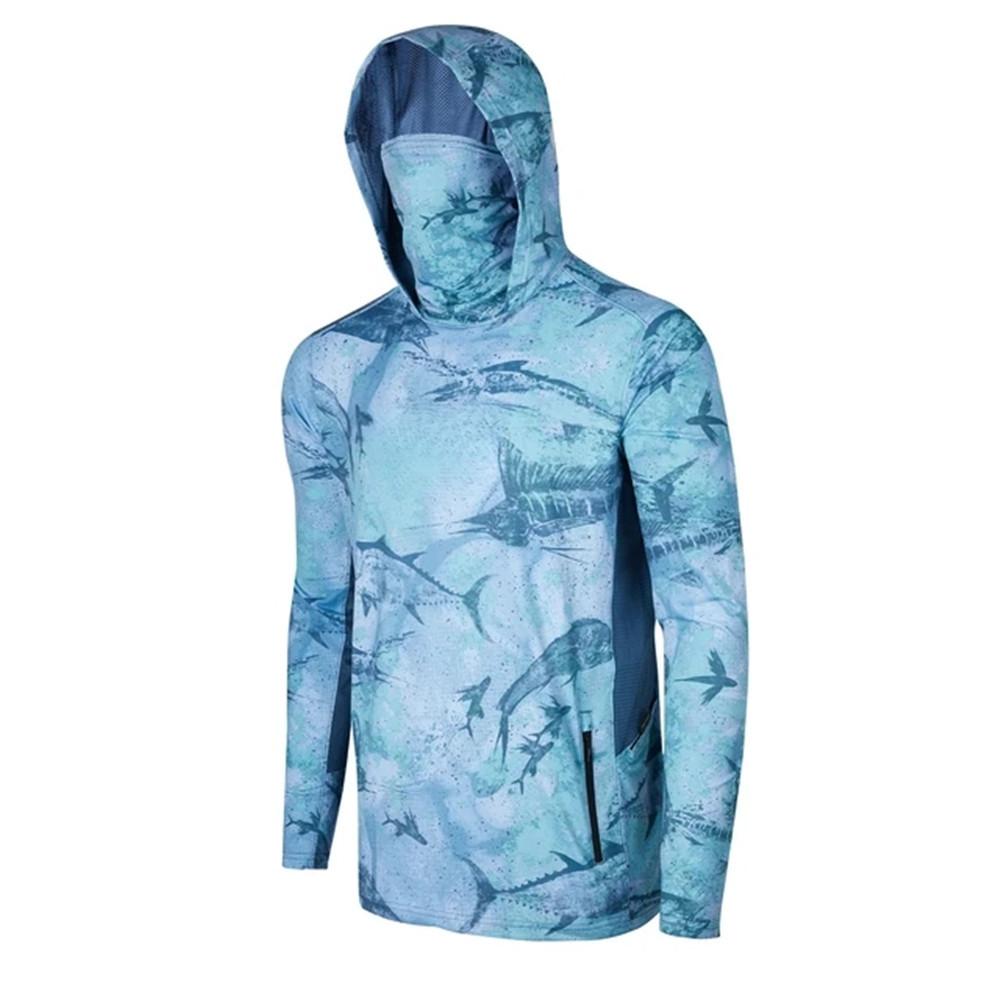 Fishing Suit Fly Fishing Luya Hoodie Summer Men's Long Sleeve Sunscreen Clothing Hood Mask Support Labeling